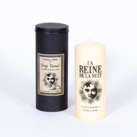 THE MAGIC FLUTE - Tattooed pillar candle - Ivory - 4 units minimum