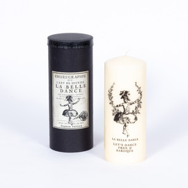 LA BELLE DANCE - Tattooed pillar candle - Ivory - 4 units minimum