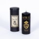 MÉDITATION DE THAIS - Tattooed pillar candle - Black - 4 units minimum