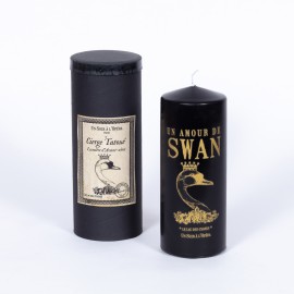 SWAN LAKE - Tattooed pillar candle - Black - 4 units minimum