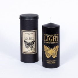 MADAMA BUTTERFLY - Tattooed pillar candle - Black - 4 units minimum