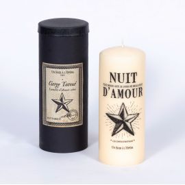 Tattooed pillar candle - Ivory - THE TALES OF HOFFMANN