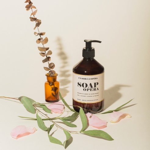 Gel lavant corps et mains - Rose et eucalyptus - Soap Opera 490 ML