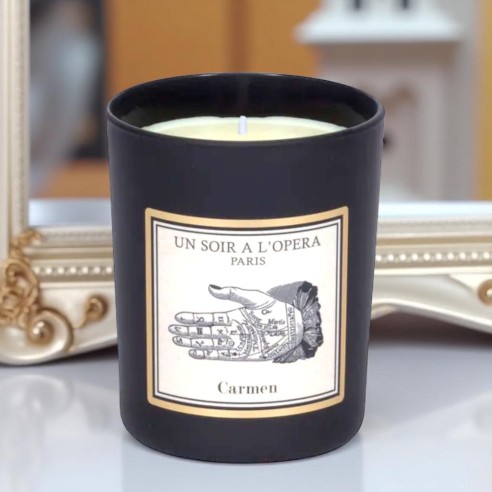  Bougie parfumée - CARMEN - Fleur d'oranger feuilles de tabac 180 g
