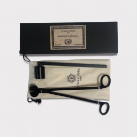 Coffret Entretenir la flamme - Coupe-mèche et éteignoir - Noir