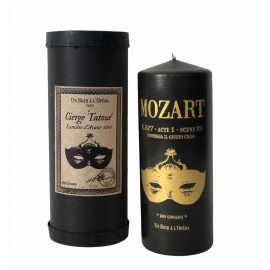 DON GIOVANNI - Tatooed pillar candle - Black - 4 units minimum